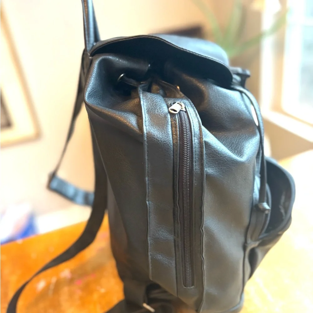 Unlisted by Kenneth Cole Black Leather Backpack